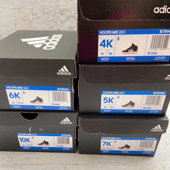 Adidas Hoops Mid 2.0 Toddler Velcro Sneakers - Picture 13 of 13